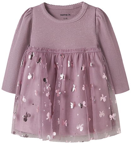 Name it Kjole - NbfRosally - Mauve Shadows