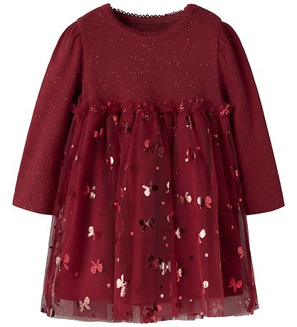Name It Kjole - NbfRosally - Red Dahlia