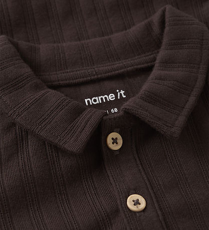 Name It Polobody l/æ - Rib - NbmRalph - Chocolate Plum