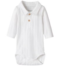 Name It Polobody l/æ - Rib - NbmRalph - Bright White