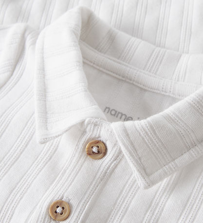 Name It Polobody l/æ - Rib - NbmRalph - Bright White