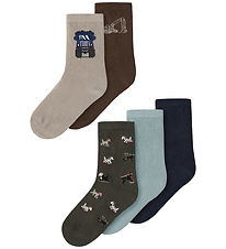 Name It Socks - 5-Pack - NmmWagon - Sepia