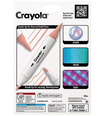 Crayola Tusser - 8-pak - Art Markers - Color Sunset Glow