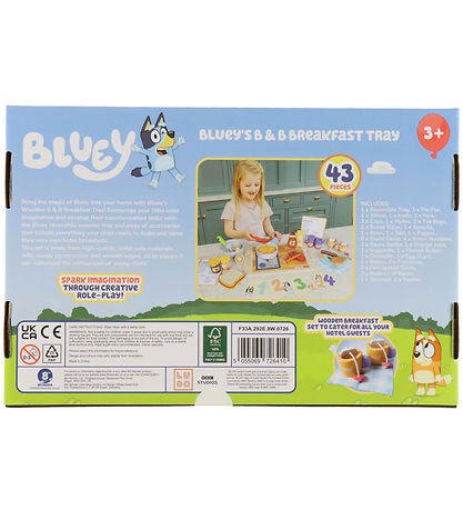 Bluey Legemad - Træ - Hotel Breakfast Tray