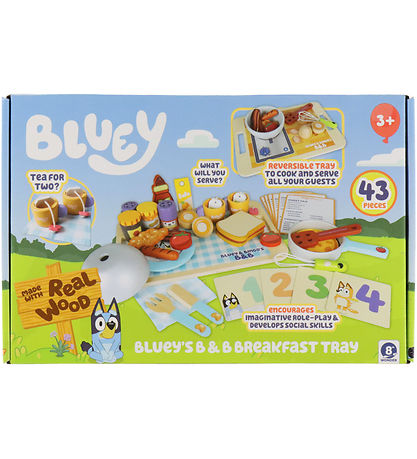 Bluey Legemad - Træ - Hotel Breakfast Tray