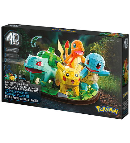 4D Puzzles Puslespil - Pokemon - First Starters - 28 cm