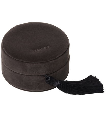 DAY ET Smykkeskrin - Soft Velvet Round - Obsidian