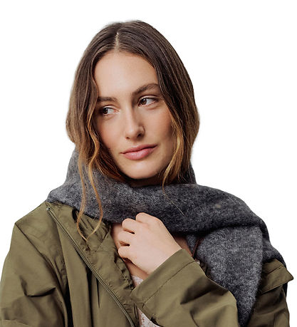 DAY ET Tørklæde - Strik - Merino - Medium Grey Melange