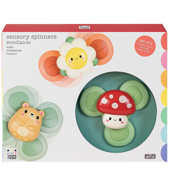 Tiger Tribe Sanselegetøj – Sensory Spinners – 3-pak – Woodlands