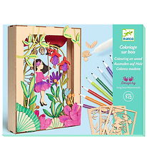 Djeco Creation Set - Coloring Wood - Alizée Diorama