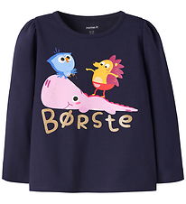Name It Bluse - NmfAbiri - Børste - Evening Blue