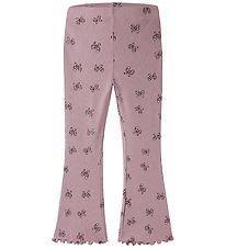 name It Leggings - NmfRulies - Rib - Flared - Mauve Shadows
