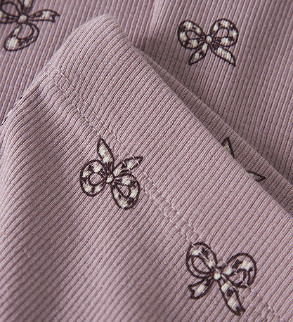 Name It Leggings - NmfRulies - Rib - Flared - Mauve Shadows