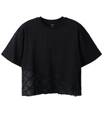 Name It T-shirt - NkfRoella - Black Beauty m. Blondekant