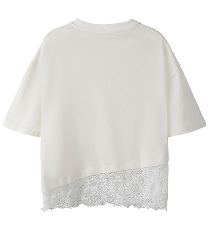 Name It T-shirt - NkfRoella - Cloud Dancer m. Blondekant