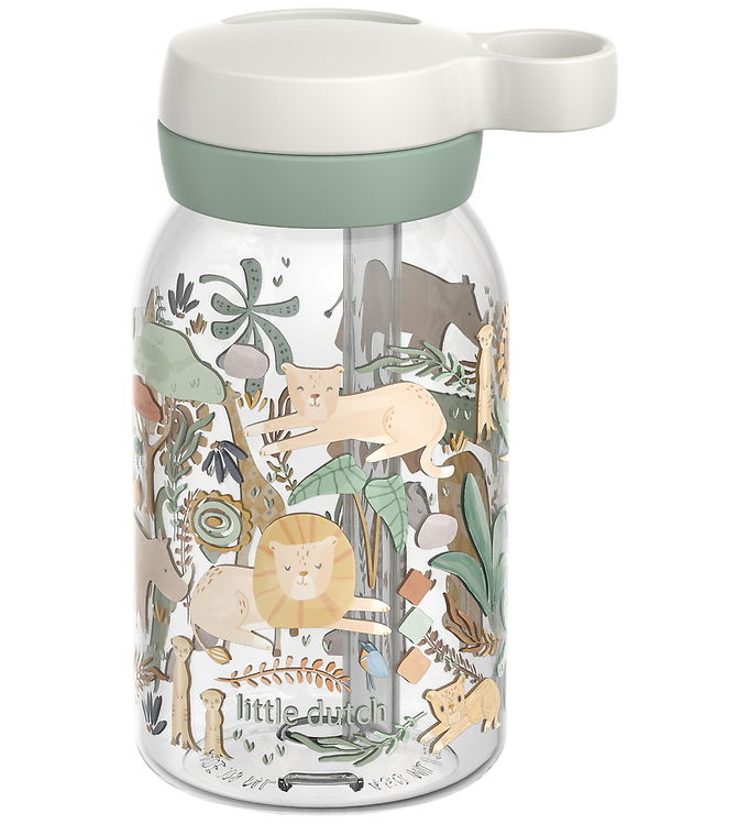 Little Dutch x Mepal Drikkeflaske m. Sugerør - 450 ml - Safari F