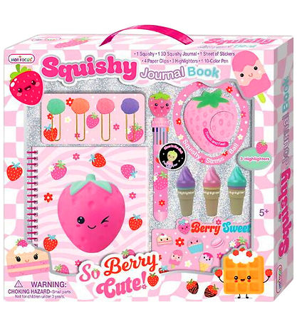 Hot Focus Squishy 3D Notebog m. Squishy & clips & Klistemærker