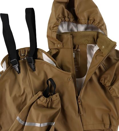 CeLaVi Regntøj m. Seler - Recycle PU - Nutria