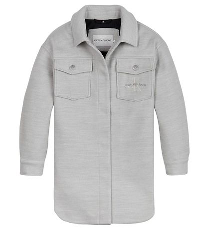 Calvin Klein Frakke - Lysegråmeleret Calvin Klein Frakke - Lysegråmeleret