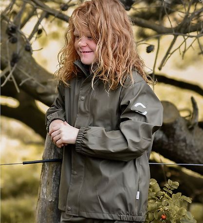 Mikk-Line Regntøj - Recycled - PU - Dusty Olive