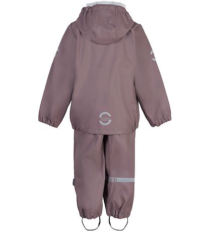 Mikk-Line Regntøj m. Seler - PU - Recycled - Twilight Mauve