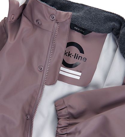 Mikk-Line Regntøj m. Seler - PU - Recycled - Twilight Mauve