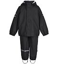 Mikk-Line Regntøj m. Seler - PU - Recycled - Black