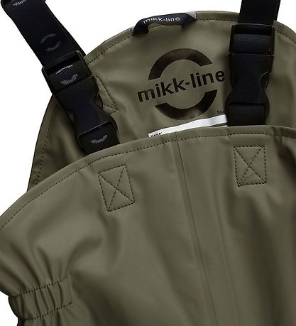 Mikk-Line Regntøj m. Seler - PU - Recycled - Dusty Olive