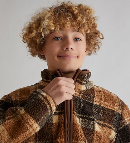 Grunt Fleecejakke - Etzel Pile Check - Brun Grunt Fleecejakke - Etzel Pile Check - Brun