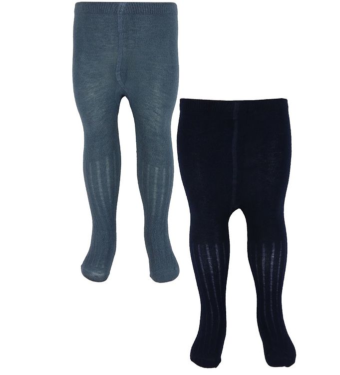 Minymo Børne Strømpebukser i uldmix - Dark Navy - 128/134