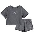 Jordan T-shirt/Shorts - Essentiel - Gråmeleret Jordan T-shirt/Shorts - Essentiel - Gråmeleret