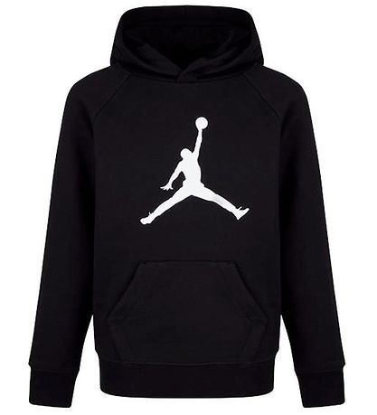 Jordan Hættetrøje - Jumpman Logo - Sort m. Hvid Jordan Hættetrøje - Jumpman Logo - Sort m. Hvid