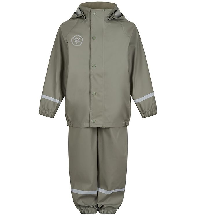 Color Kids Regntøj m. Seler - PU - Vetiver