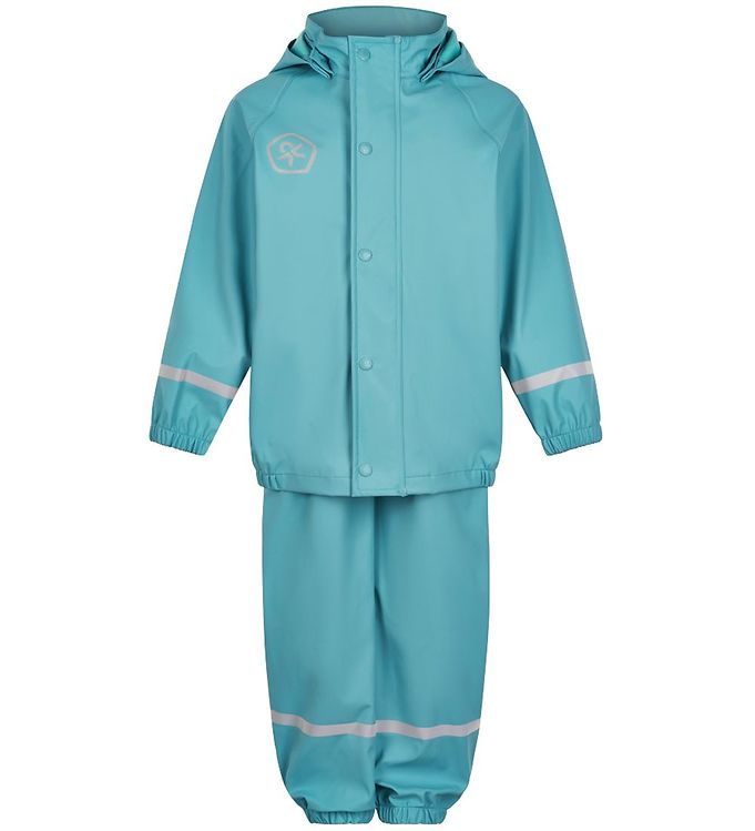 Color Kids Regntøj m. Seler - PU - Delphinium Blue