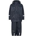 CeLaVi Rainwear w. Suspenders - PU - Dark Navy