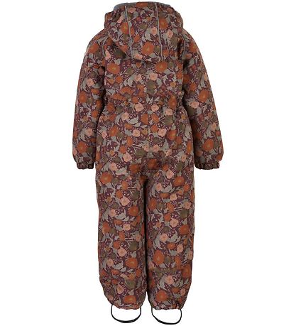 Mikk-Line Flyverdragt - Floral - Decadent Chocolate Mikk-Line Flyverdragt - Floral - Decadent Chocolate