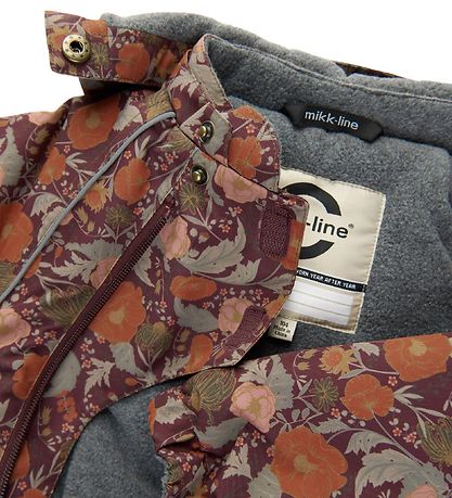 Mikk-Line Flyverdragt - Floral - Decadent Chocolate Mikk-Line Flyverdragt - Floral - Decadent Chocolate