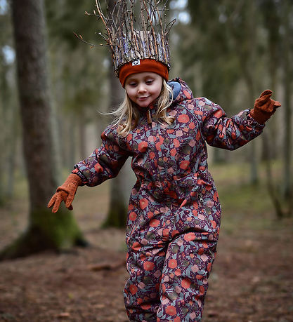 Mikk-Line Flyverdragt - Floral - Decadent Chocolate Mikk-Line Flyverdragt - Floral - Decadent Chocolate