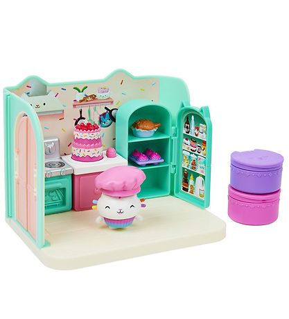Gabby's Dollhouse Sæt - 8 Dele - Cakey's Kitchen