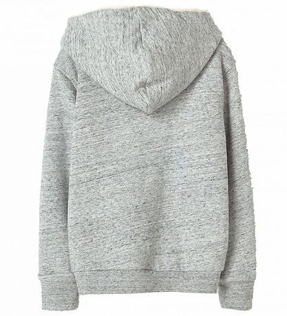 Finger In The Nose Cardigan - Vendbar - Hooper - Gråmeleret/Hvid