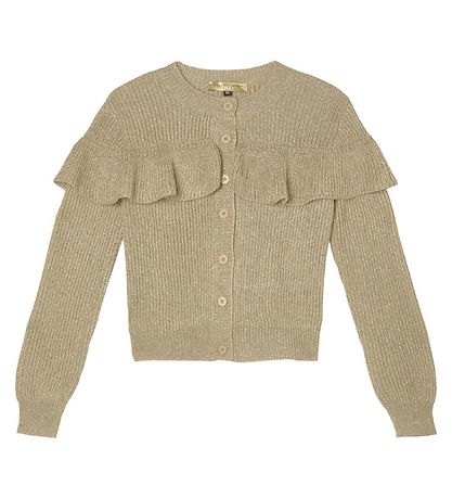 Stella McCartney Kids Cardigan - Strik - Beige/Guld Stella McCartney Kids Cardigan - Strik - Beige/Guld