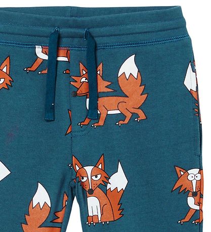 Stella McCartney Kids Sweatpants - Petroleumsblå m. Ræve Stella McCartney Kids Sweatpants - Petroleumsblå m. Ræve