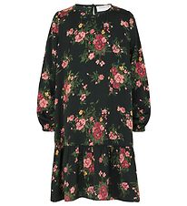 Rosemunde Kjole - Black Bouquet Rose Print Rosemunde Kjole - Black Bouquet Rose Print