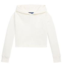 Polo Ralph Lauren Hættetrøje - Cropped - Hvid Polo Ralph Lauren Hættetrøje - Cropped - Hvid