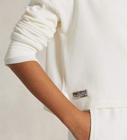 Polo Ralph Lauren Hættetrøje - Cropped - Hvid Polo Ralph Lauren Hættetrøje - Cropped - Hvid