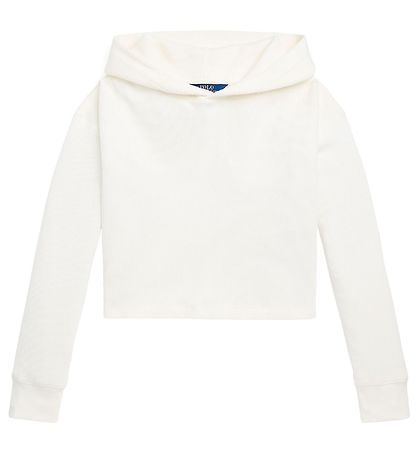 Polo Ralph Lauren Hættetrøje - Cropped - Hvid Polo Ralph Lauren Hættetrøje - Cropped - Hvid