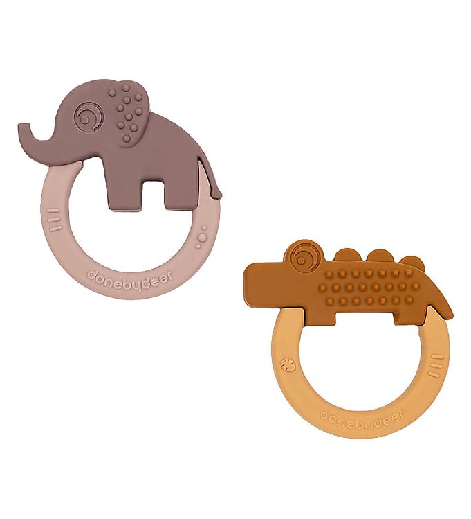 Done by Deer Bidering - 2-pak - Deer Friends - Lilla/Mustard billede