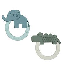 Done by Deer Bidering - 2-pak - Deer Friends - Blå/Grøn Done by Deer Bidering - 2-pak - Deer Friends - Blå/Grøn