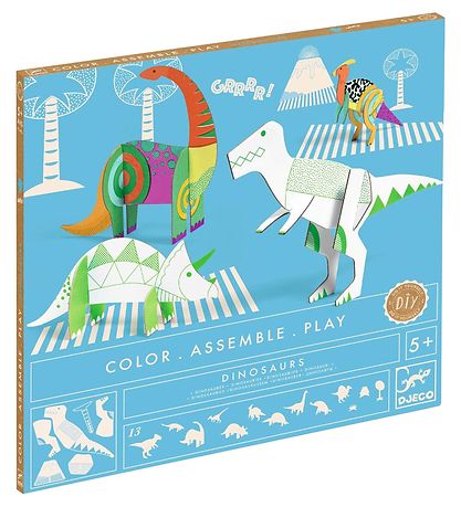 Djeco Kreatives Spielset - 13 Teile - Dinosaurier