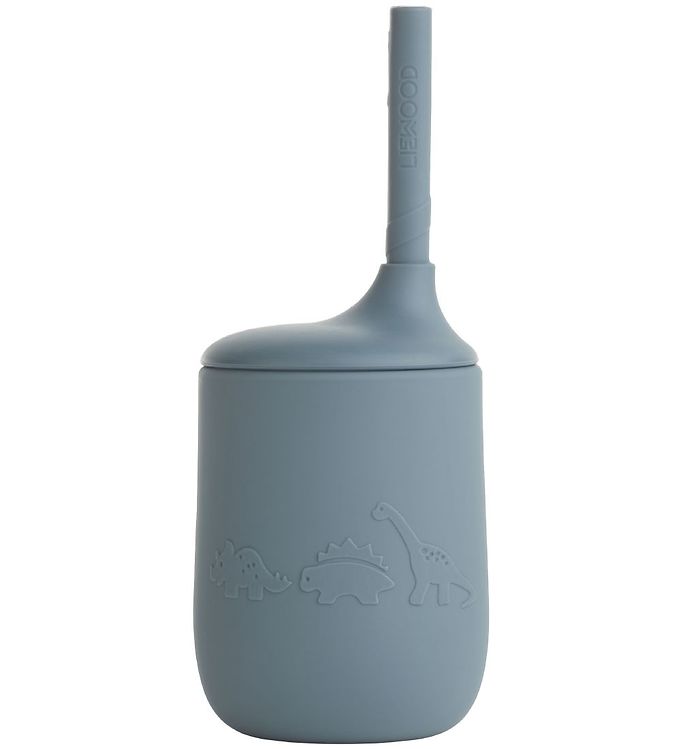 Liewood Kop m. Sugerør - Ellis - Dino Whale Blue